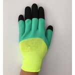 Working Gloves Factory - Green 13 Gauge Nylon Latex Coated Palm