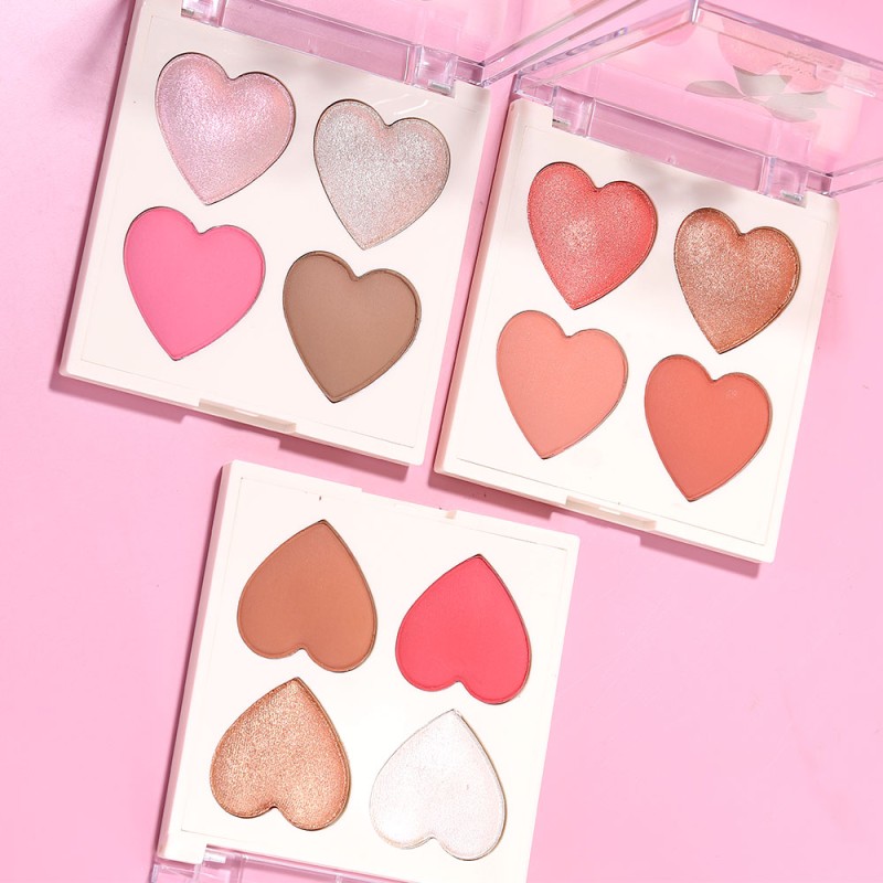 Face Palette Manufacturer - Bulk 4-in-1 Highlighter Blush Contour Set