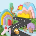 Wooden Blocks Factory - OEM Creative Storybrooke Rainbow