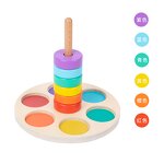 Wooden Toys Factory - OEM Rainbow Column Construction Toy