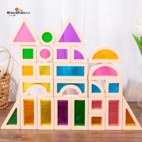 Montessori Toys Factory - OEM Rainbow Acrylic Stacking Block