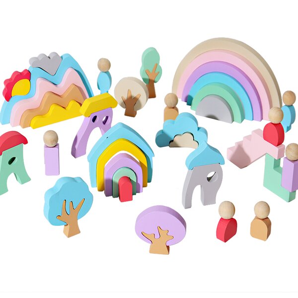 Educational Toys Factory - OEM Rainbow Stacking Geometry