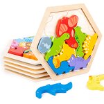 Wooden Puzzle Factory - OEM Hexagonal Tangram 3D Jigsaw