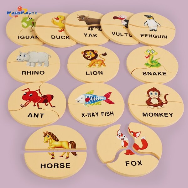 Wooden Puzzle Factory - OEM Round Cartoon Pattern Toy