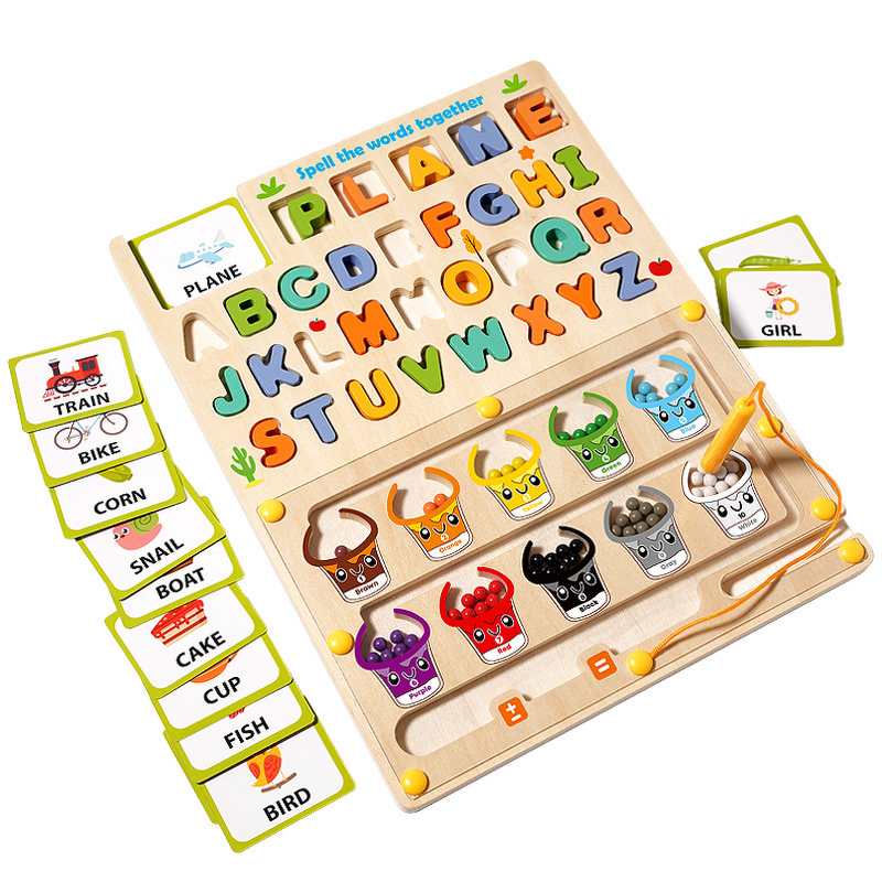 Educational Toys Factory - OEM Spelling Beads Maze Board