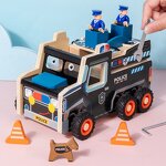 Wooden Toys Factory - OEM Multifunctional Busy Fire Truck