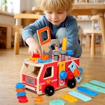 Wooden Toys Factory - OEM Fire Truck Multifunctional Tools