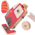 Wooden Toys Factory - OEM High Wooden Button Vehicle Set