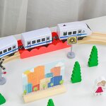 Wooden Train Tracks Factory - OEM 35PCS Pine Construction