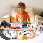 Wooden Train Set Factory - OEM 85 Pcs Large Game
