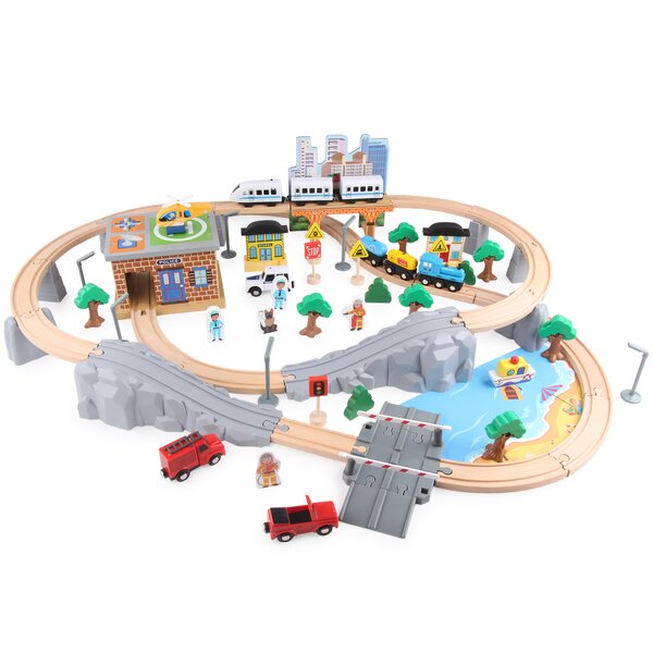 Wooden Train Set Factory - OEM 95-Piece Railway Puzzle