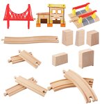 Train Tracks Factory - OEM 108pcs Beech Wood Electric
