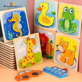 Wooden Puzzle Factory - OEM 22-Piece Cartoon for Toddlers