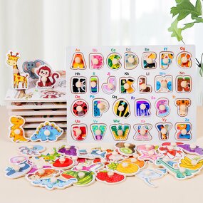 Wooden Puzzle Factory - OEM Number Animal Hand Board