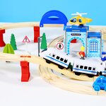 Train Set Factory - OEM 96PCS Pine Wood Traffic Blocks