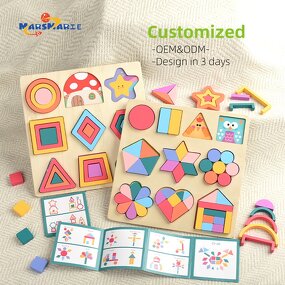 Wooden Puzzle Factory - OEM Shape Cognition Matching Board
