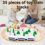 Wooden Train Tracks Factory - OEM 35PCS Pine Construction