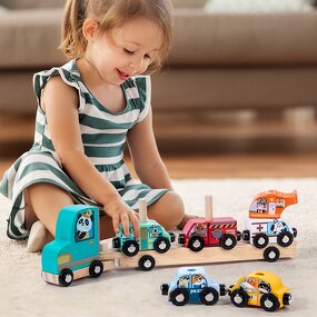 Wooden Toys Factory - OEM Car Animal Color Matching Game