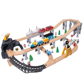 Wooden Train Set Factory - OEM 85 Pcs Large Game