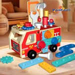 Wooden Toys Factory - OEM Fire Truck Multifunctional Tools
