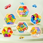 Wooden Puzzle Factory - OEM Hexagonal Tangram 3D Jigsaw