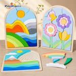 Building Blocks Factory - OEM Flower Puzzle Board DIY