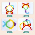 Wooden Blocks Factory - OEM Unicorn Rainbow Building Set