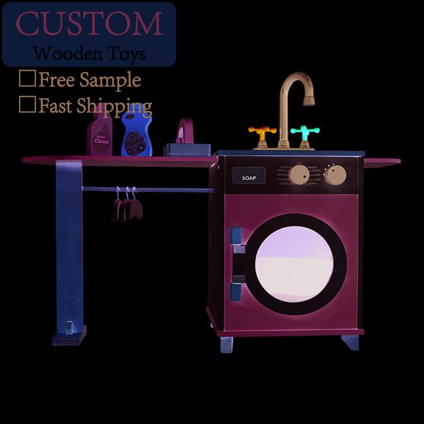 Play House Toys Factory - OEM Wooden Washing Machine Toy