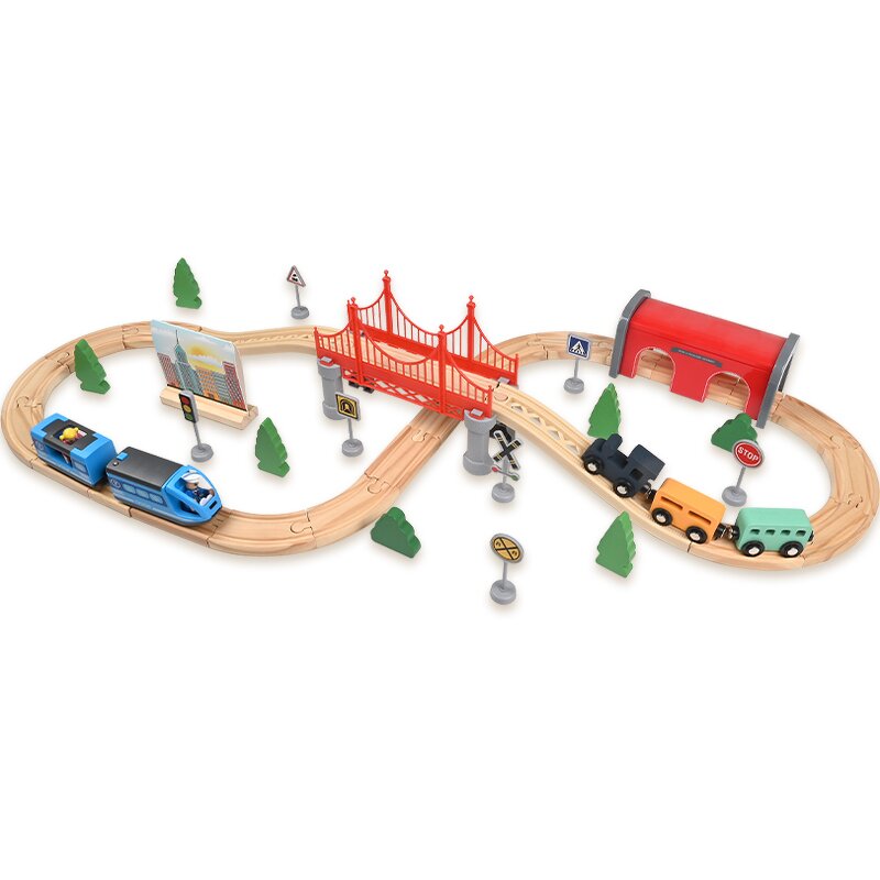 Wooden Tracks Factory - OEM Creative Electric Train Set