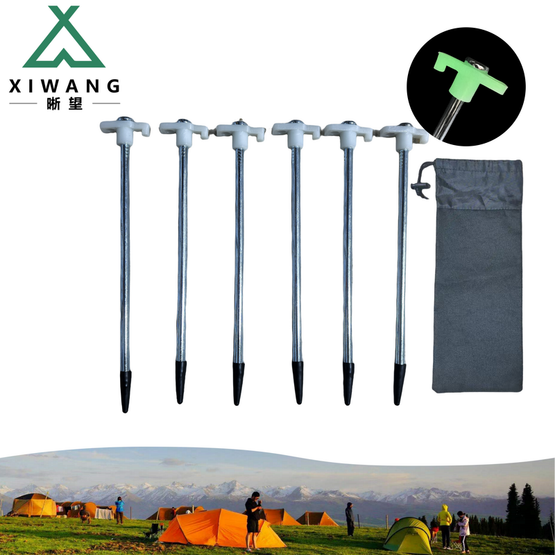 Tent Stake Factory - OEM Glow in the Dark Steel Peg