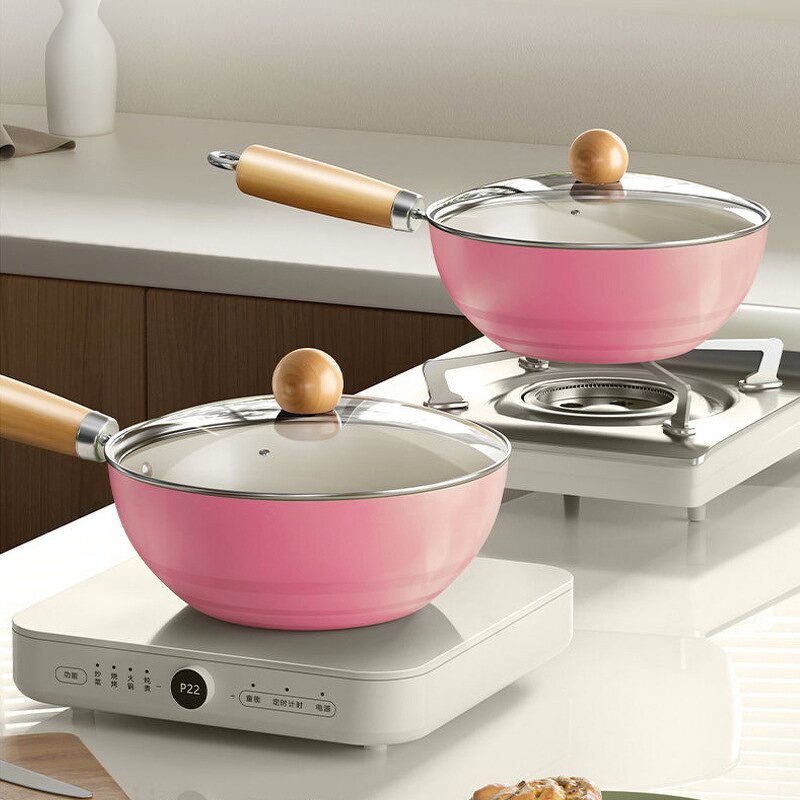 Ceramic Pots Supplier - Small Non-Stick Wok Gas Stove Lid Baby Pot