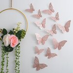 Wall Decor Manufacturer - 3D Hollow Butterfly Metal Texture Wall Sticker