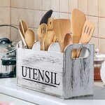 Kitchen Organizer Supplier - Wooden Multi-Cell Knife Fork Spoon Organizer
