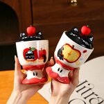 Ceramic Mugs Supplier - Eco-friendly Cat Apple Goblet Mug Dishwasher