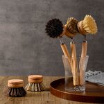 Pot Brushes Supplier - Horsehair Replaceable Long Handle Natural Sisal