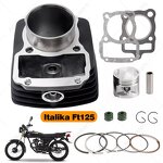 Motorcycle Cylinders Factory - FT125 56.5MM Cylinder Sleeve Black Kit