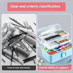 Storage Boxes Factory - Three-Layer Portable Folding Toolbox PP Versatile