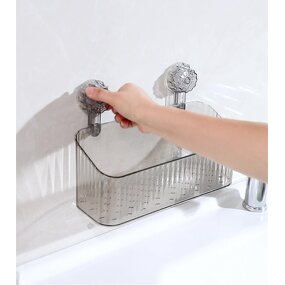 Bathroom Organizer Manufacturer - Suction Cup Storage Shelf Makeup Organizer
