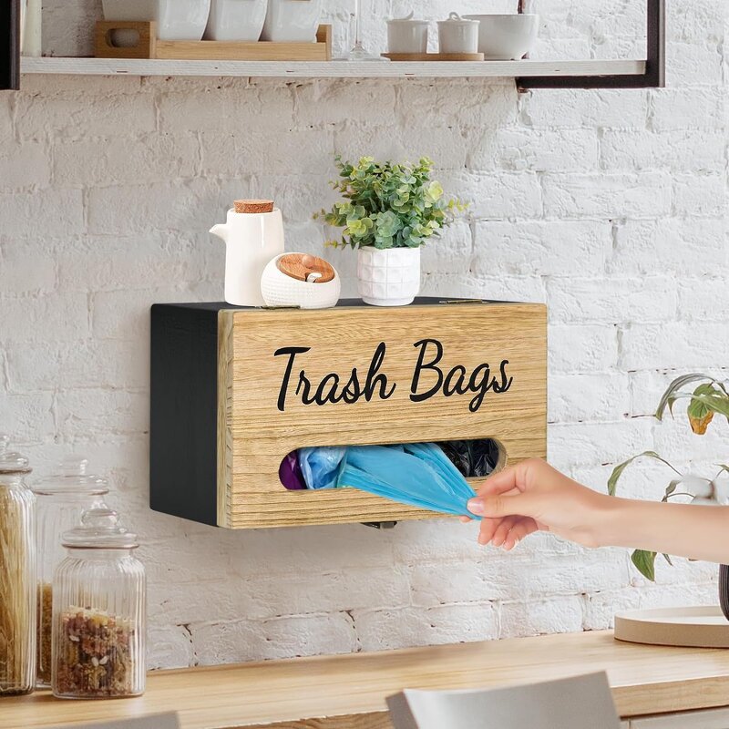Storage Boxes Factory - Wall-mounted Pull-out Tissue Box Plastic Bag