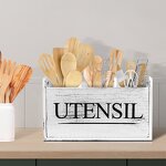 Kitchen Organizer Supplier - Wooden Multi-Cell Knife Fork Spoon Organizer