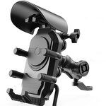 Motorcycle Phone Mounts Manufacturer - 2025 Wireless Charging Shock Absorption