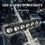 Motorcycle Lights Manufacturer - Four Eye Lens LED Spotlight Fog DRL Bulb