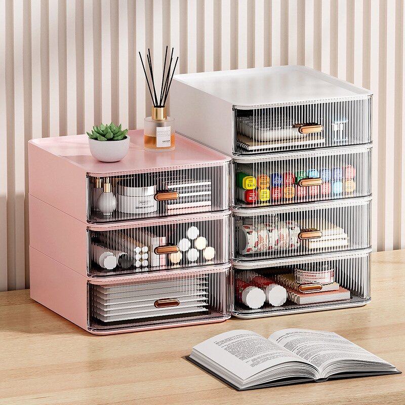 Storage Boxes Factory - Large Transparent Jewelry Cosmetics Organizer Box