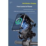 Motorcycle Phone Mounts Manufacturer - 2025 Wireless Charging Shock Absorption