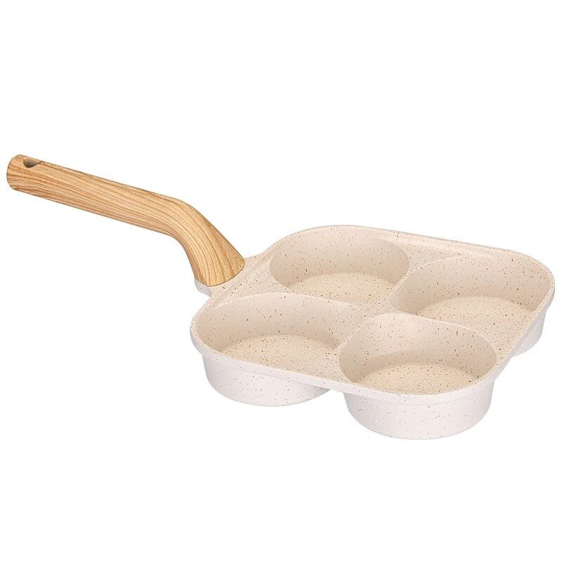 Fry Pans Supplier - Thickened Medical Stone Non-Stick 4-hole Breakfast