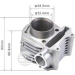 Motorcycle Cylinders Manufacturer - GY6-125 52.4MM Cylinder Head Kit