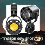 Motorcycle Spotlights Factory - 50W Wireless Switch CNC Aluminum Fog Light