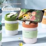 Travel Mugs Supplier - Portable Double Drink Straw Cup Handmade Gift