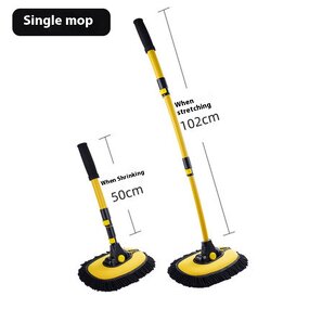 Car Brushes Supplier - Retractable Bend Rod Mop Soft Hair Car Wash