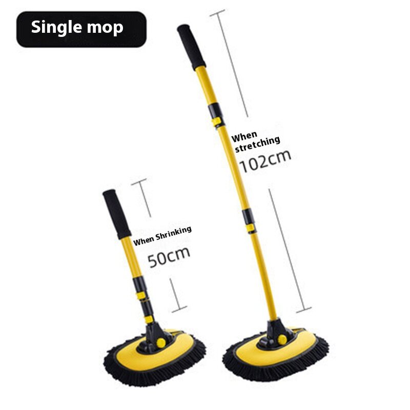 Car Brushes Supplier - Retractable Bend Rod Mop Soft Hair Car Wash